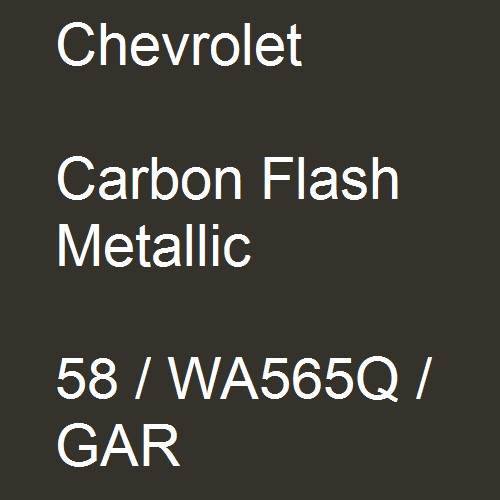 Chevrolet, Carbon Flash Metallic, 58 / WA565Q / GAR.